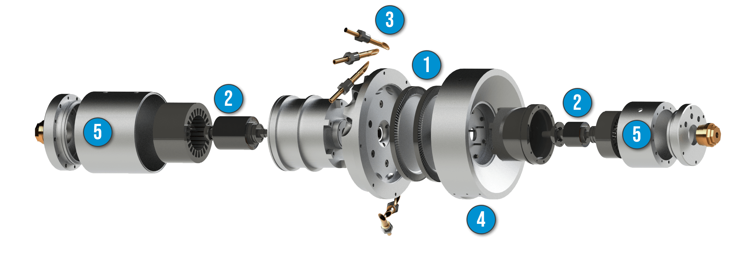 Exploded view of LPS Twin Turbine (previously Green Turbine)