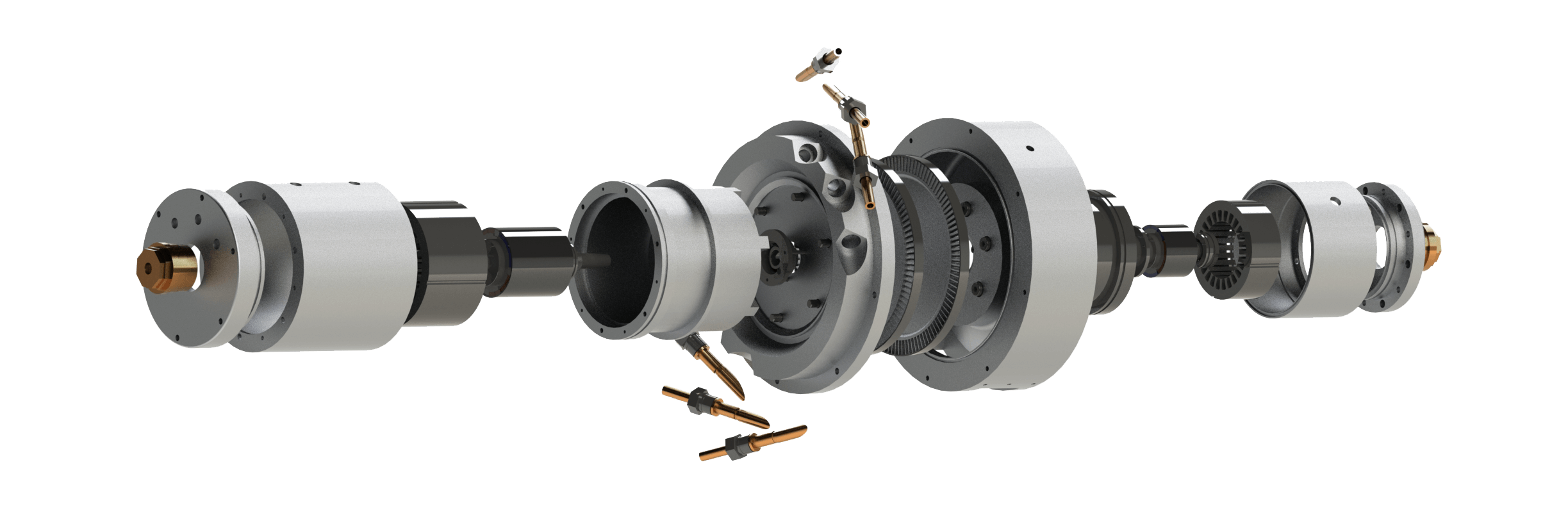 Exploded view of LPS Twin Turbine (back side)